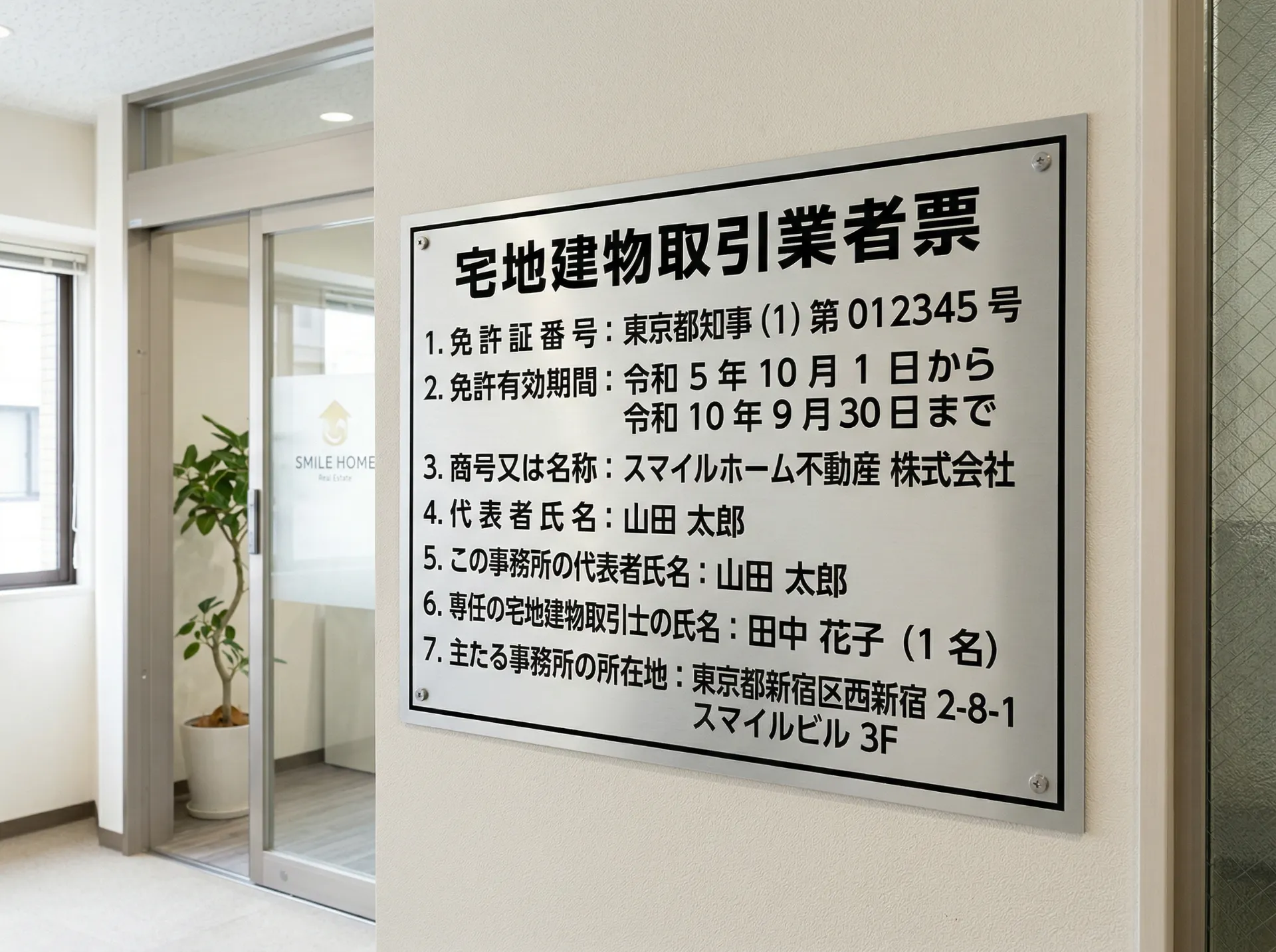 宅地建物取引業者票 看板